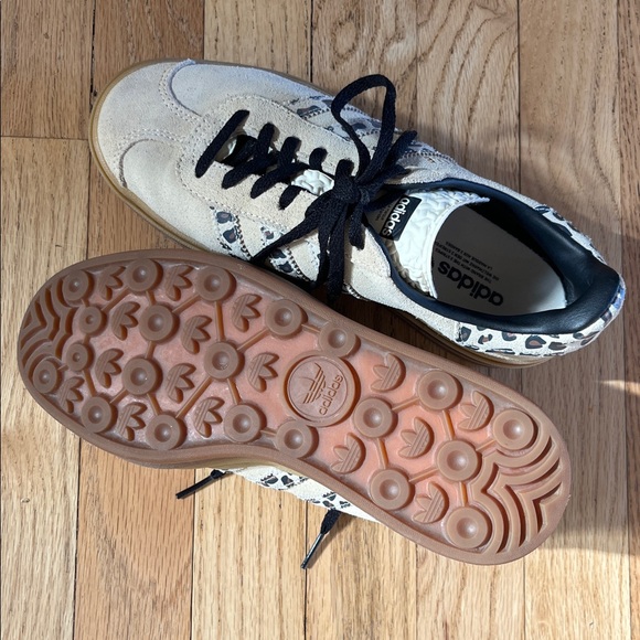 Adidas Gazelle Cream & Black Leopard 🐆 Platform Sneakers - Picture 3 of 8
